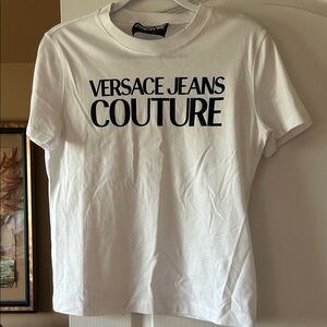 Versace Jeans Couture White Logo Short Sleeve Tee
